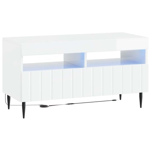 LED TV kabinet ZWOLLE 81 x 35 x 43 cm Bijela visokog sjaja - Bijela visokog sjaja Cijena