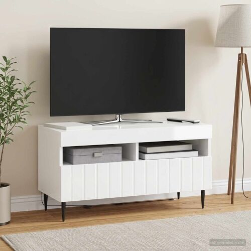 LED TV kabinet ZWOLLE 81 x 35 x 43 cm Bijela visokog sjaja - Bijela visokog sjaja Cijena