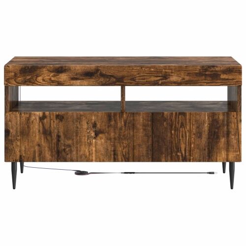 LED TV kabinet ZWOLLE 81 x 35 x 43 cm Dimljeni hrast - Dimljeni hrast Cijena