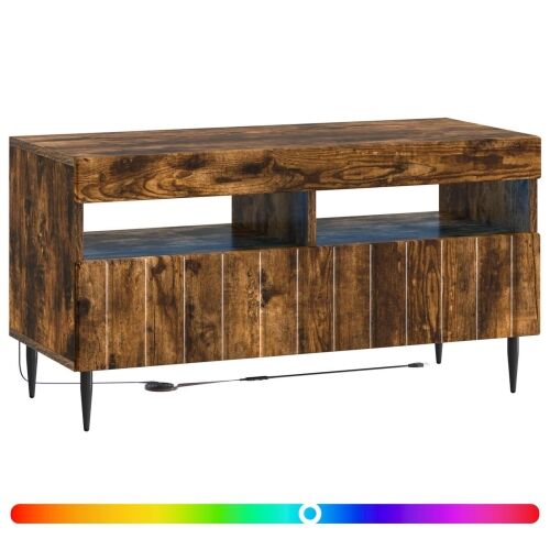 LED TV kabinet ZWOLLE 81 x 35 x 43 cm Dimljeni hrast - Dimljeni hrast Cijena