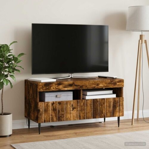 LED TV kabinet ZWOLLE 81 x 35 x 43 cm Dimljeni hrast - Dimljeni hrast Cijena