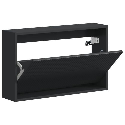 Ormar za cipele na zidu ARNHEM 71 x 17 x 43 cm Crna - Crna Cijena