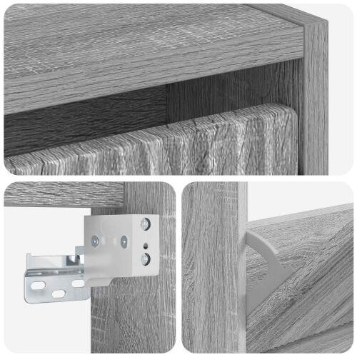 Ormar za cipele na zidu ARNHEM 71 x 17 x 86 cm Siva Sonoma - Siva Sonoma Cijena