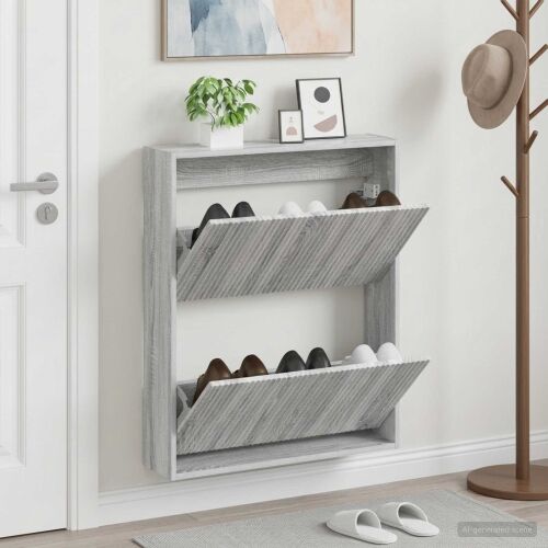 Ormar za cipele na zidu ARNHEM 71 x 17 x 86 cm Siva Sonoma - Siva Sonoma Cijena