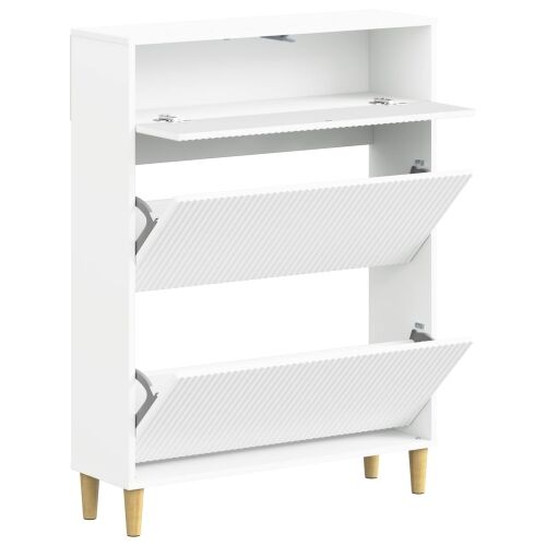 Ormar za cipele ARNHEM 78 x 24 x 103 cm Konstruirano drvo - Bijela Cijena
