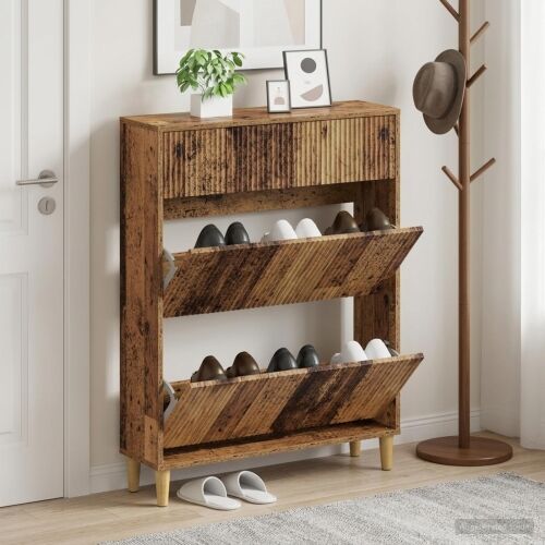 Ormar za cipele ARNHEM 78 x 24 x 103 cm Konstruirano drvo - Staro drvo Cijena