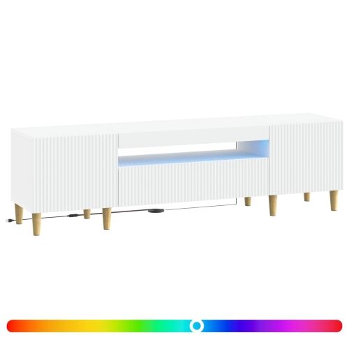 LED TV kabinet ARNHEM 153 x 35 x 43 cm Bijela Konstruirano drvo - Bijela Cijena