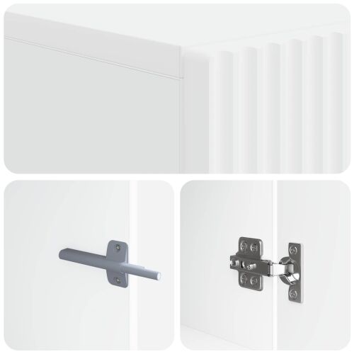LED TV kabinet ARNHEM 153 x 35 x 43 cm Bijela Konstruirano drvo - Bijela Cijena