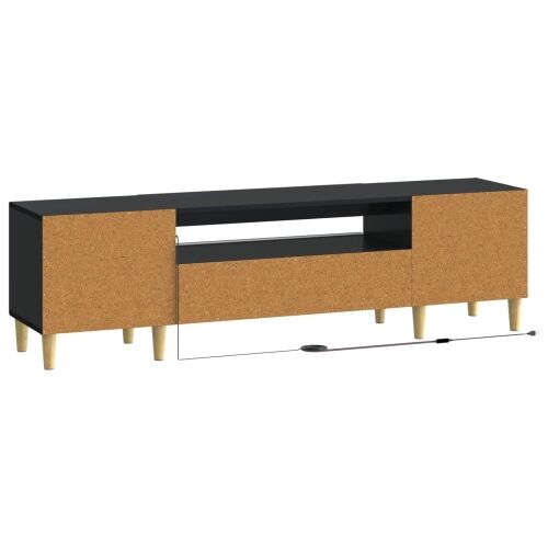 LED TV kabinet ARNHEM 153 x 35 x 43 cm Crna Konstruirano drvo - Crna Cijena