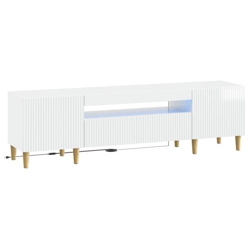 LED TV kabinet ARNHEM 153 x 35 x 43 cm Bijela visokog sjaja - Bijela visokog sjaja Cijena