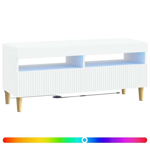LED TV kabinet ARNHEM 100 x 35 x 43 cm Bijela Konstruirano drvo - Bijela Cijena