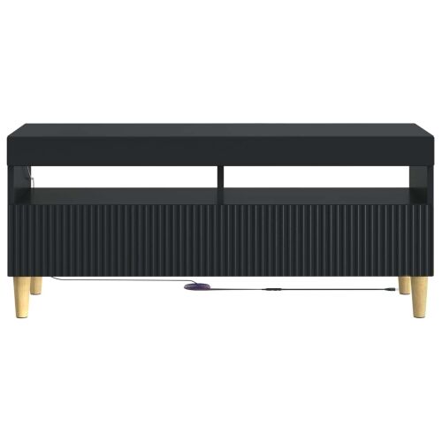 LED TV kabinet ARNHEM 100 x 35 x 43 cm Crna Konstruirano drvo - Crna Cijena