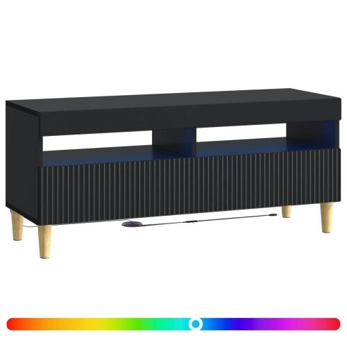 LED TV kabinet ARNHEM 100 x 35 x 43 cm Crna Konstruirano drvo - Crna Cijena