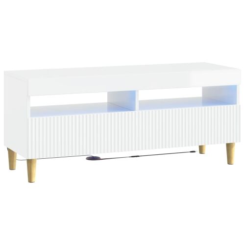 LED TV kabinet ARNHEM 100 x 35 x 43 cm Bijela visokog sjaja - Bijela visokog sjaja Cijena