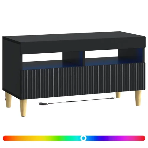 LED TV kabinet ARNHEM 81 x 35 x 43 cm Crna Konstruirano drvo - Crna Cijena