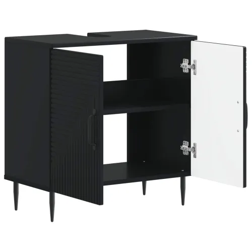 Kupaonski ormarić za sudoper HAARLEM Crna 59,5 x 31,5 x 59 cm - Crna Cijena