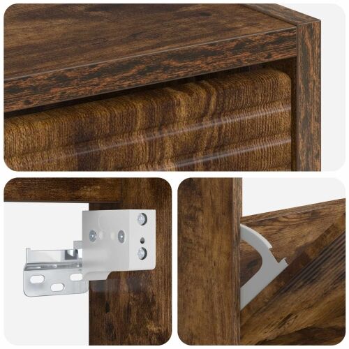 Ormar za cipele na zidu HAARLEM 71 x 17 x 43 cm Dimljeni hrast - Dimljeni hrast Cijena