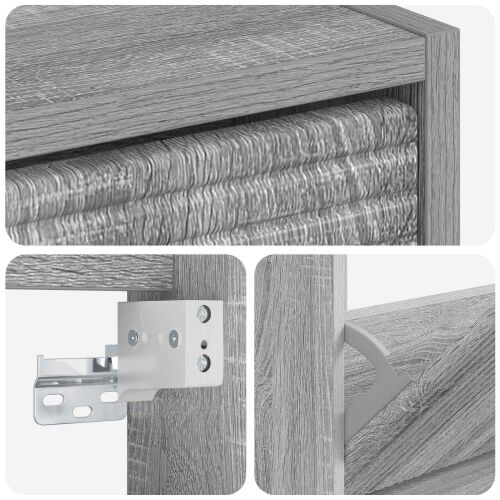 Ormar za cipele na zidu HAARLEM 71 x 17 x 43 cm Siva Sonoma - Siva Sonoma Cijena