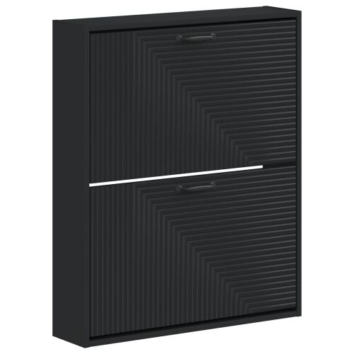 Ormar za cipele na zidu HAARLEM 71 x 17 x 86 cm Crna - Crna Cijena