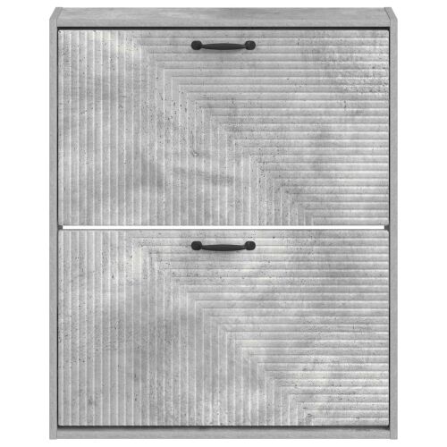 Ormar za cipele na zidu HAARLEM 71 x 17 x 86 cm Betonska siva - Betonska siva Cijena