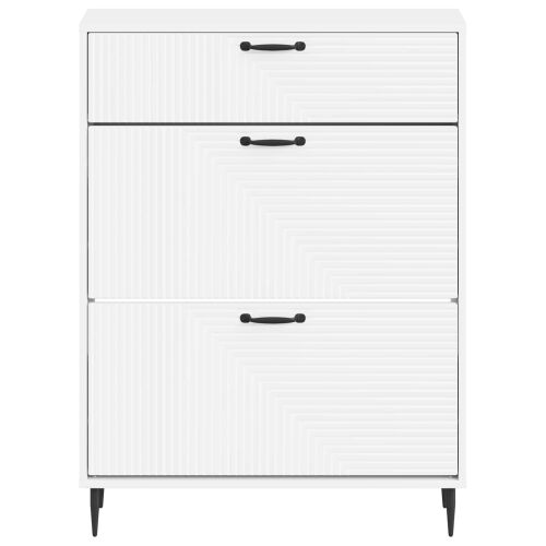 Ormar za cipele HAARLEM 78 x 24 x 103 cm Konstruirano drvo - Bijela Cijena
