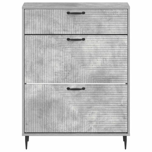 Ormar za cipele HAARLEM 78 x 24 x 103 cm Konstruirano drvo - Betonska siva Cijena