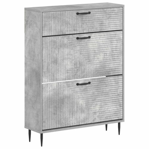Ormar za cipele HAARLEM 78 x 24 x 103 cm Konstruirano drvo - Betonska siva Cijena