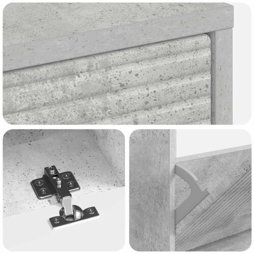 Ormar za cipele HAARLEM 78 x 24 x 103 cm Konstruirano drvo - Betonska siva Cijena