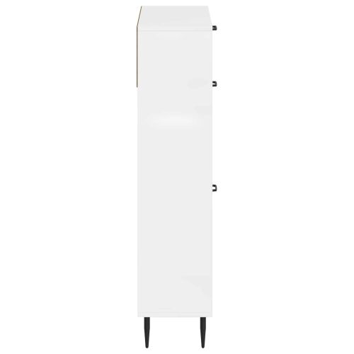 Ormar za cipele HAARLEM 78 x 24 x 103 cm Konstruirano drvo - Bijela visokog sjaja Cijena