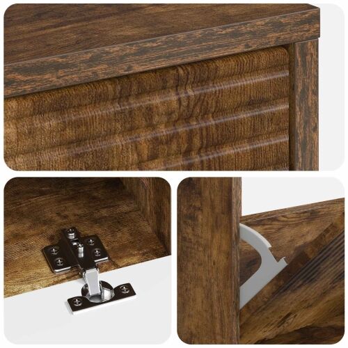 Ormar za cipele HAARLEM 78 x 24 x 103 cm Konstruirano drvo - Dimljeni hrast Cijena