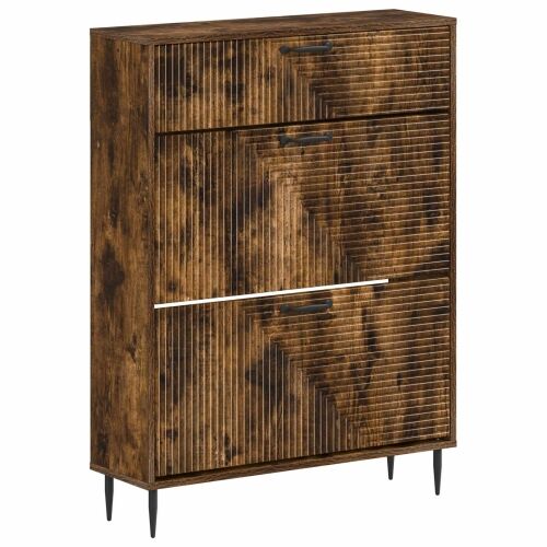 Ormar za cipele HAARLEM 78 x 24 x 103 cm Konstruirano drvo - Dimljeni hrast Cijena
