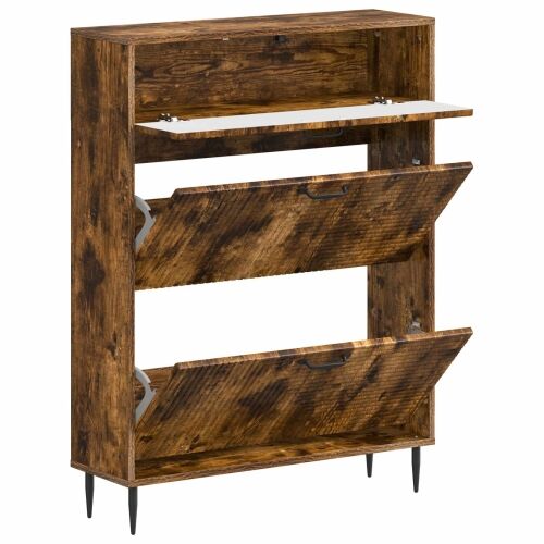 Ormar za cipele HAARLEM 78 x 24 x 103 cm Konstruirano drvo - Dimljeni hrast Cijena