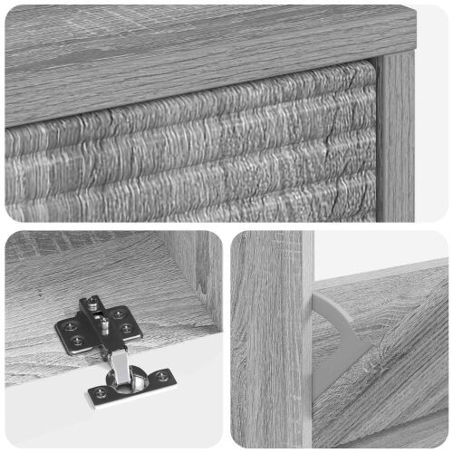 Ormar za cipele HAARLEM 78 x 24 x 103 cm Konstruirano drvo - Siva Sonoma Cijena