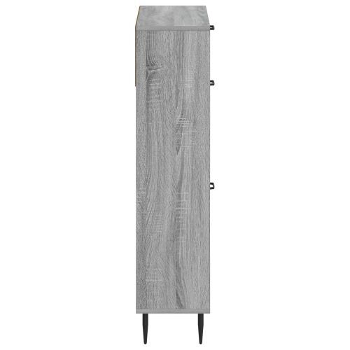 Ormar za cipele HAARLEM 78 x 24 x 103 cm Konstruirano drvo - Siva Sonoma Cijena