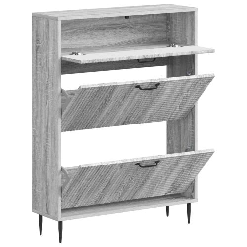 Ormar za cipele HAARLEM 78 x 24 x 103 cm Konstruirano drvo - Siva Sonoma Cijena