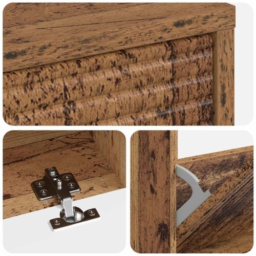 Ormar za cipele HAARLEM 78 x 24 x 103 cm Konstruirano drvo - Staro drvo Cijena