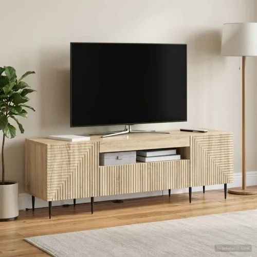 LED TV kabinet HAARLEM 153 x 35 x 43 cm Hrast sonoma - Hrast sonoma Cijena