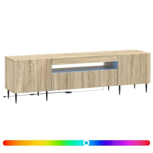 LED TV kabinet HAARLEM 153 x 35 x 43 cm Hrast sonoma - Hrast sonoma Cijena