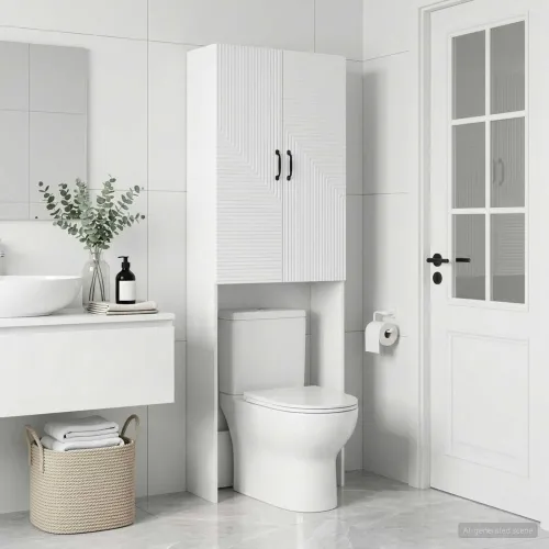 Kabinetska WC HAARLEM Bijela 66 x 25,5 x 190 cm - Bijela Cijena