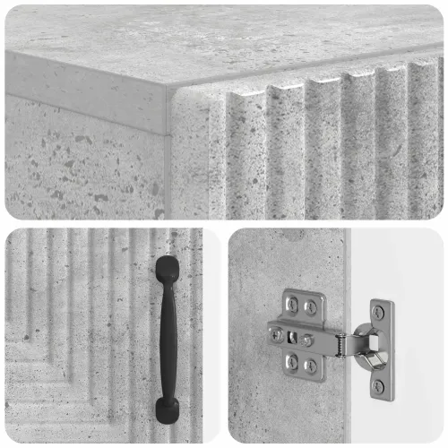Kabinetska WC HAARLEM Betonska siva 66 x 25,5 x 190 cm - Betonska siva Cijena