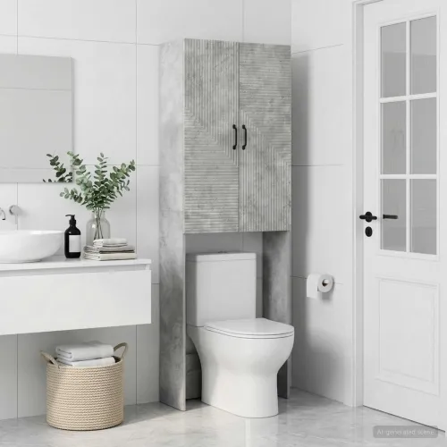 Kabinetska WC HAARLEM Betonska siva 66 x 25,5 x 190 cm - Betonska siva Cijena