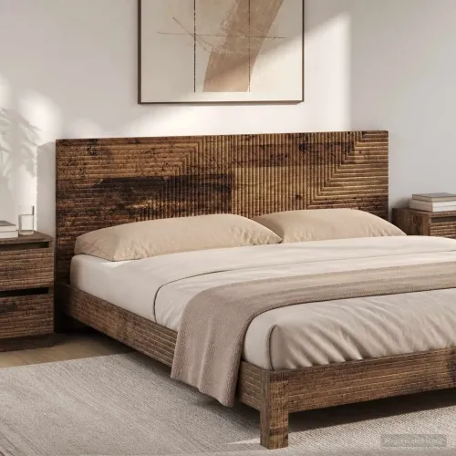 Uzglavlje montirano na zid HAARLEM Staro drvo Konstruirano drvo - Staro drvo 140 cm Cijena