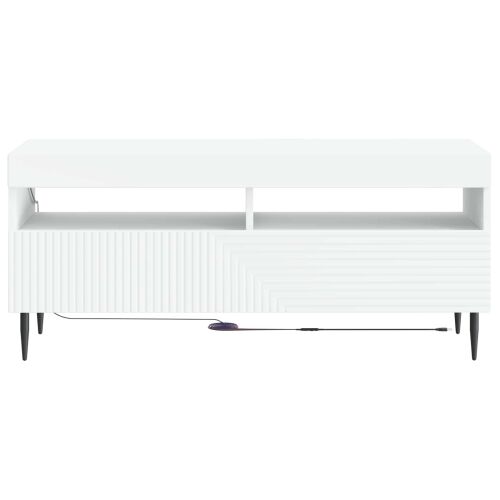LED TV kabinet HAARLEM 100 x 35 x 43 cm Bijela - Bijela Cijena