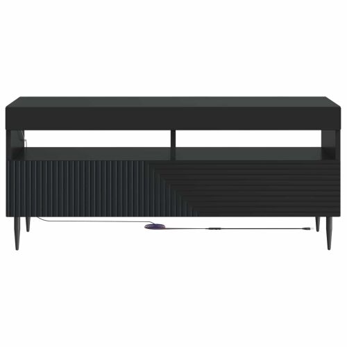 LED TV kabinet HAARLEM 100 x 35 x 43 cm Crna Konstruirano drvo - Crna Cijena