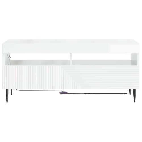LED TV kabinet HAARLEM 100 x 35 x 43 cm Bijela visokog sjaja - Bijela visokog sjaja Cijena