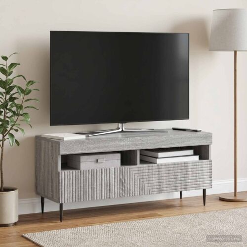 LED TV kabinet HAARLEM 100 x 35 x 43 cm Siva Sonoma - Siva Sonoma Cijena
