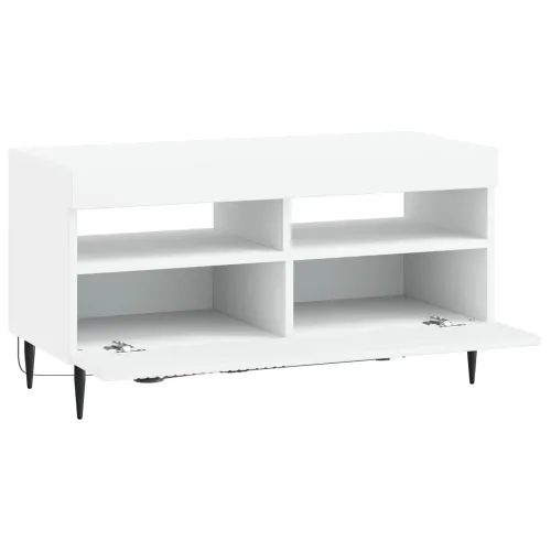 LED TV kabinet HAARLEM 81 x 35 x 43 cm Bijela Konstruirano drvo - Bijela Cijena