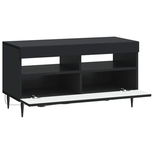 LED TV kabinet HAARLEM 81 x 35 x 43 cm Crna Konstruirano drvo - Crna Cijena