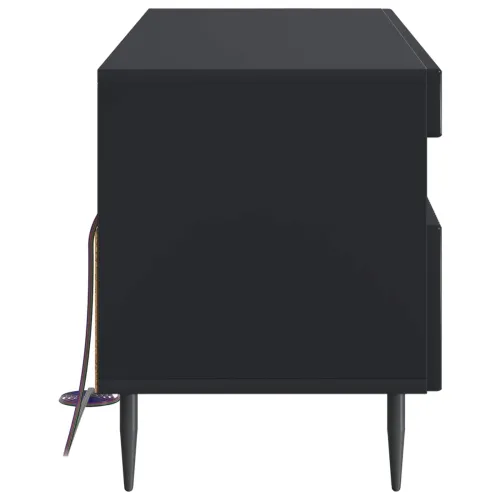 LED TV kabinet HAARLEM 81 x 35 x 43 cm Crna Konstruirano drvo - Crna Cijena
