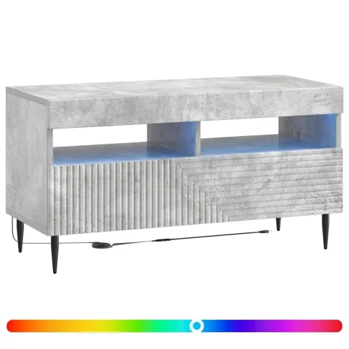 LED TV kabinet HAARLEM 81 x 35 x 43 cm Betonska siva - Betonska siva Cijena